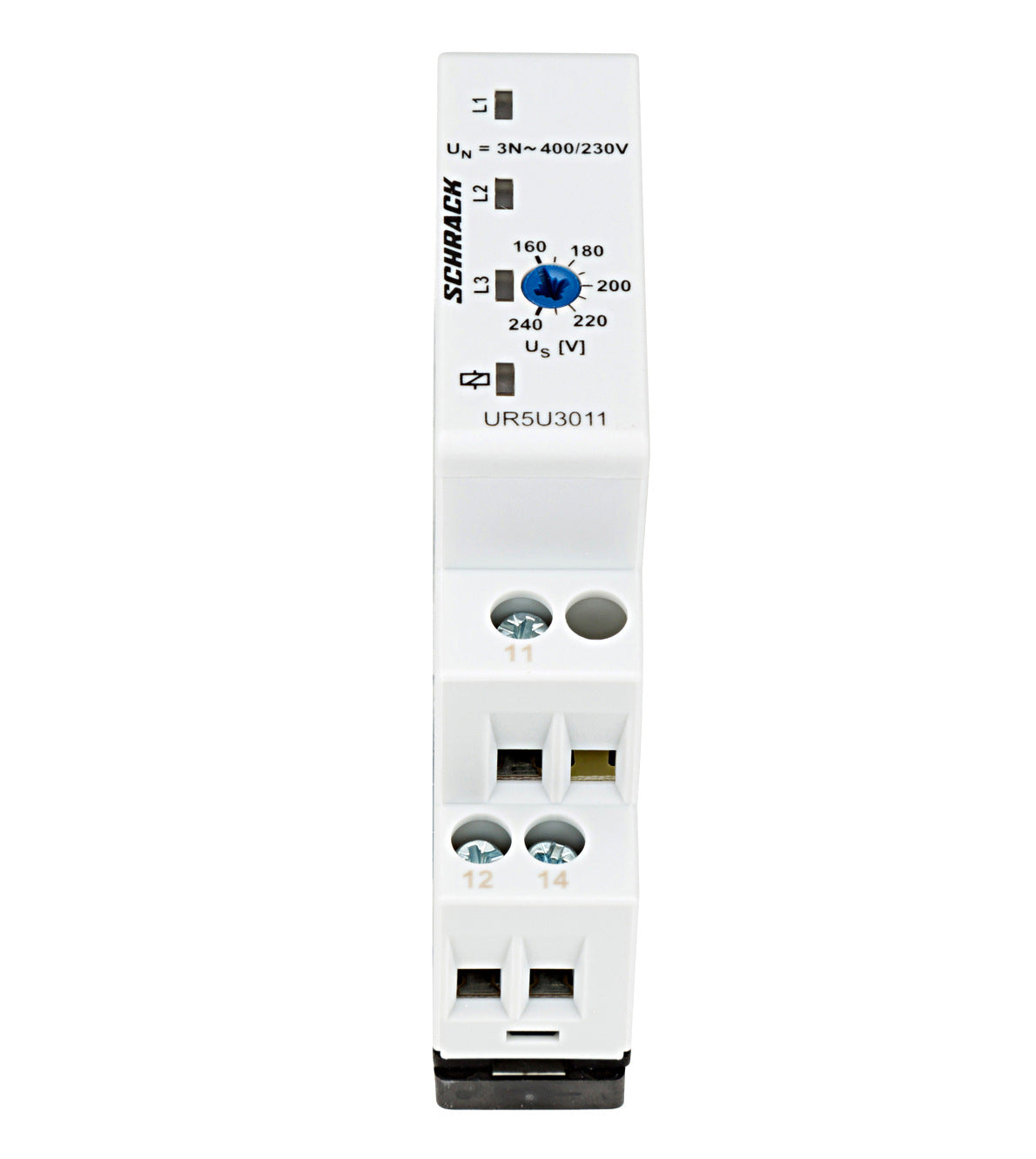 Voltage monitoring relay 3-phase, adjustable 160-240V, 1CO