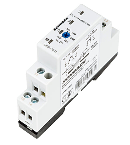 Voltage monitoring relay 3-phase, adjustable 160-240V, 1CO
