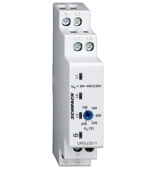 Voltage monitoring relay 3-phase, adjustable 160-240V, 1CO