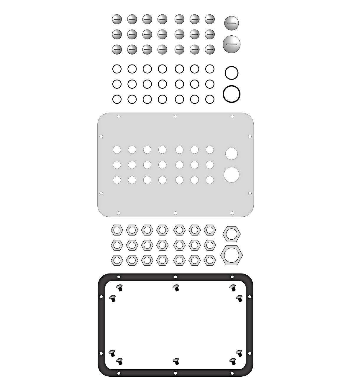 Մալուխի մուտքի հերմետիկ վահանակ տիպ D-ի համար (WSA)