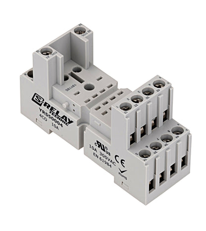 Socket for RS/PT5 relays, screw type terminals 14-pole,