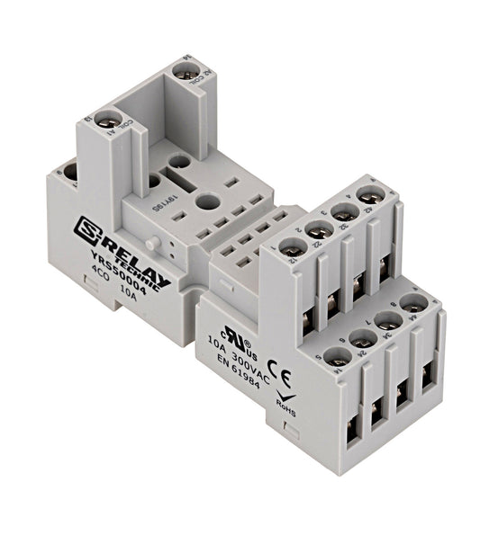 Socket for RS/PT5 relays, screw type terminals 14-pole,
