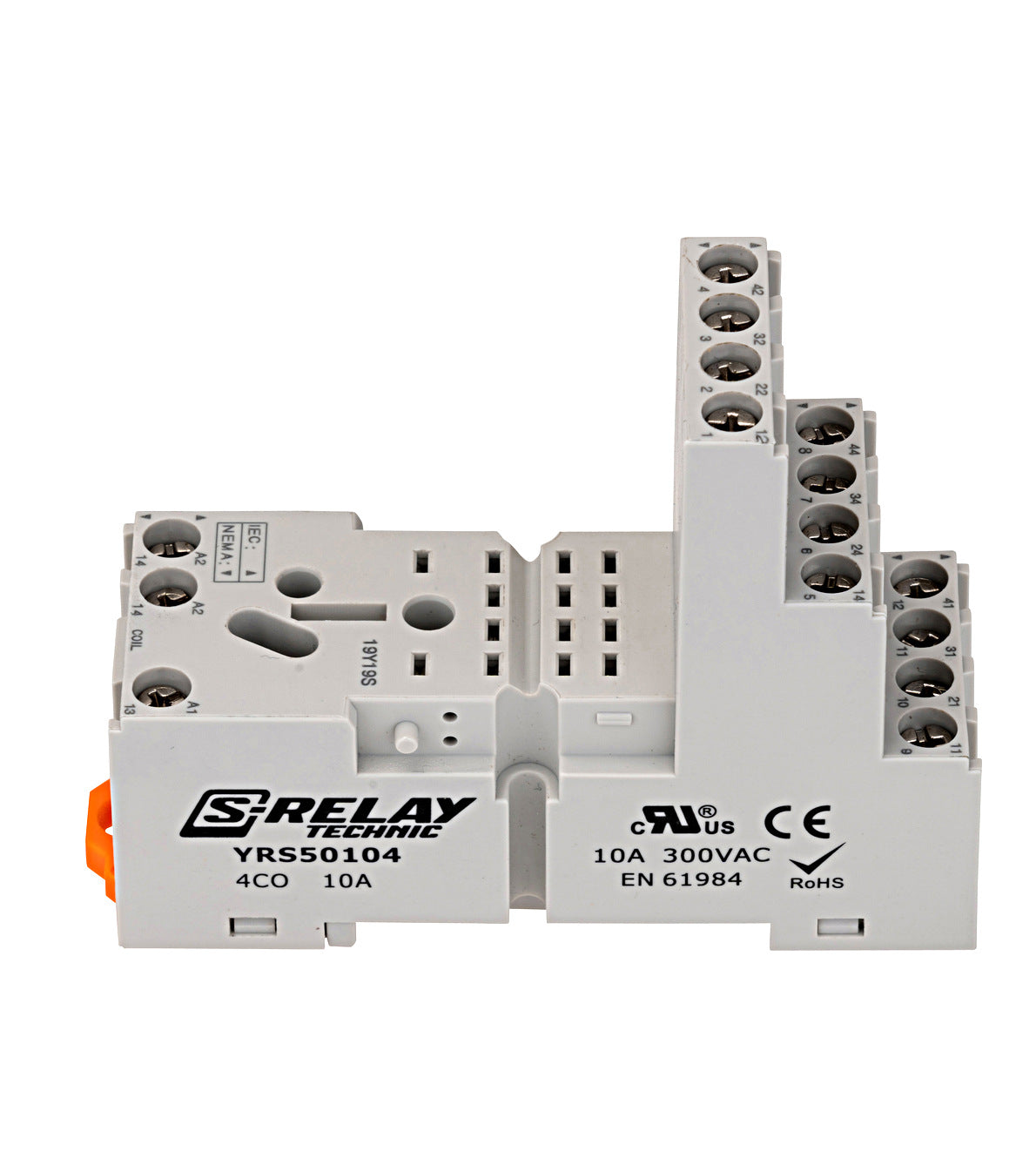 Screw socket, 14-pole with logical arrangement, 10A