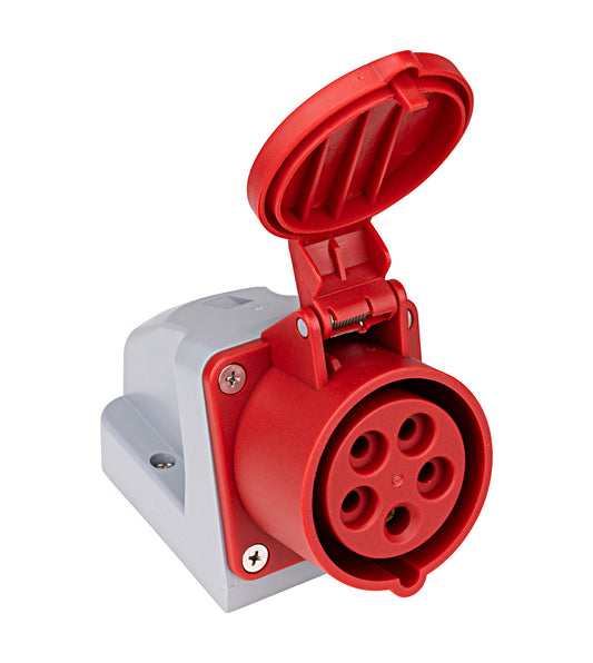 CEE-Wall mounted socket, 5-pole, 400V, IP44
