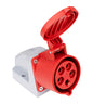 CEE-Wall mounted socket, 5-pole, 400V, IP44