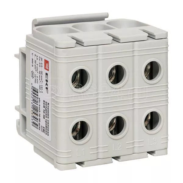 Triple power input terminal block KSV 16–50 mm², grey, PROxima EKF