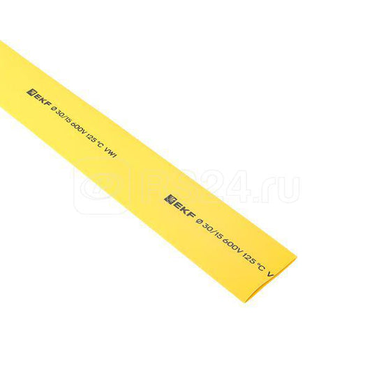 Heat shrink tubing ТУТ 30/15 yellow, 1 m, PROxima